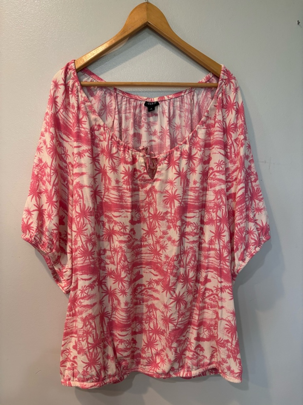 Torrid Gauze Blouson Short Sleeve Top Women’s Plus Size 4